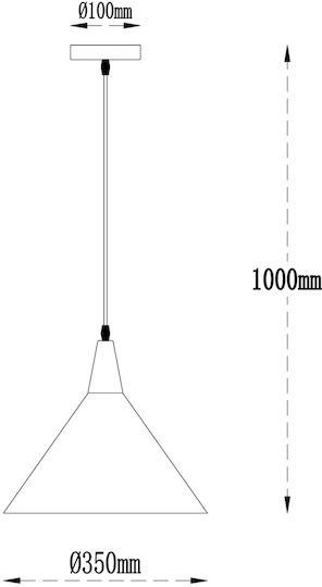 Agora Lighting Adjustable White Ceiling Light with E27 Socket 35x35cm