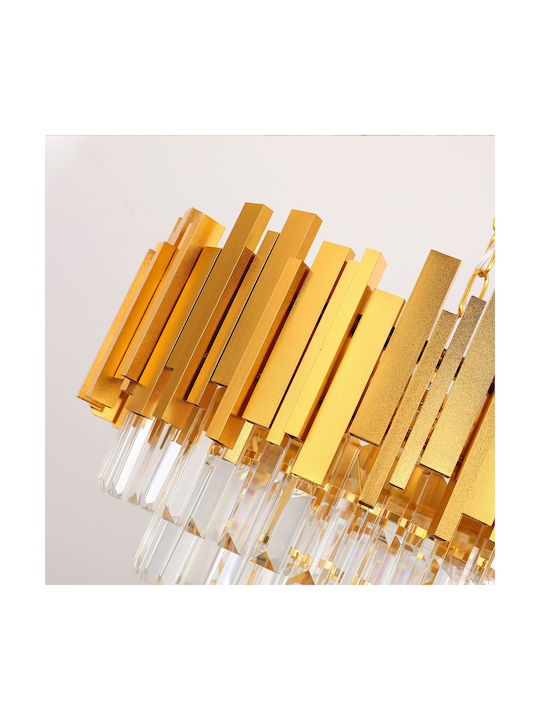 Agora Lighting Agora Lighting Kronleuchter 6xE14 Ø50cm mit Kristallen Gold