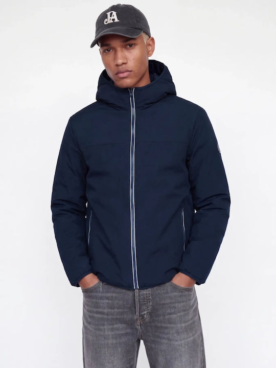 Doppelseitige Herren Jacke Dunkel Marineblau