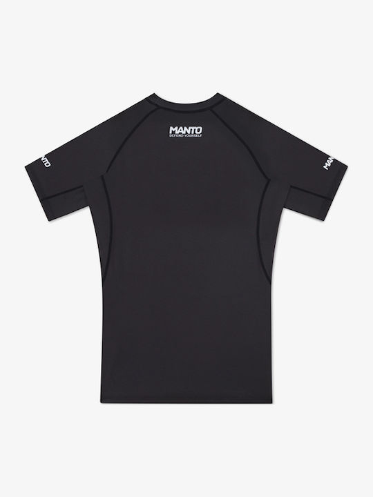 Manto Ανδρική Κοντομάνικη Μπλούζα MN-R960-BK για Jiu-Jitsu Μαύρη