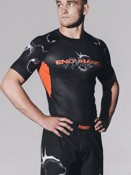 Manto Ανδρική Κοντομάνικη Μπλούζα MN-R973-BK για Jiu-Jitsu Μαύρη