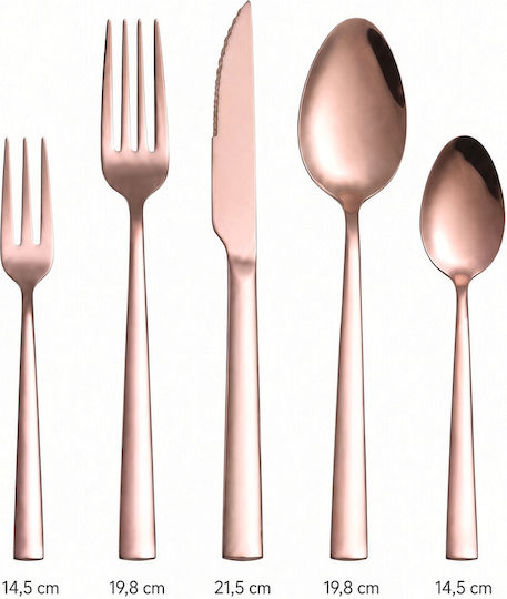 Dinox Porto Besteckset Edelstahl Rose Gold 24Stück