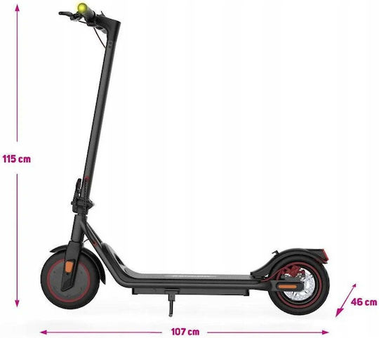 Sencor S21 Elektroroller mit 25km/h Höchstgeschwindigkeit und 20km Reichweite in Schwarz Farbe