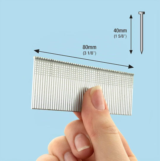 Set 2500 Cuie De Finisare Galvanizate Tacwise 0319 Tip 16g Calibru 16 Lungime 40 Mm Rezistente La Rugină Compatibile Cu Pistoale Pneumatice Electrice Cu Baterie Pentru Lucrări De Dulgherie Plăci Asamblare Mobilier