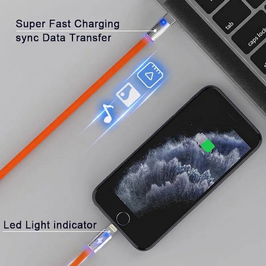 Leewello USB-C Male Cable - USB-C Orange 3m 783092-Orange