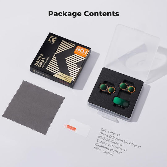 K&F Concept Objektivfilter Diffusion CPL Variable ND für Fotografische Objektive