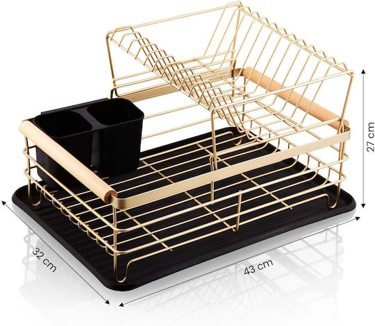Massido Ms-601 Geschirrabtropfer Abtropfgitter Gold 43x32x27cm