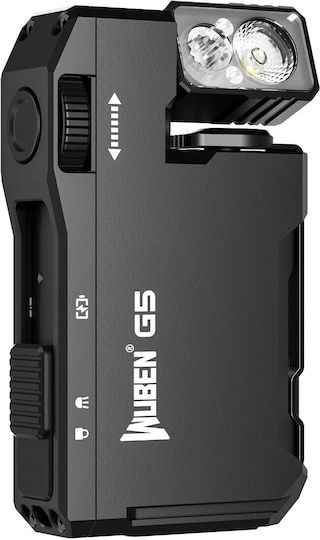 Wuben Rechargeable LED Keychain Flashlight IP65 with Maximum Brightness 400lm