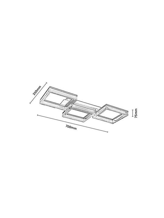 Rabalux Smart Deckenleuchte montieren 70cm Schwarz mit Integrierte LED und Fernbedienung