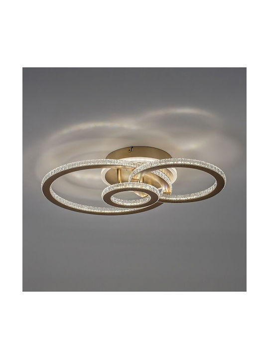 Rabalux Smart Deckenleuchte montieren 52cm Gold mit Integrierte LED und Fernbedienung