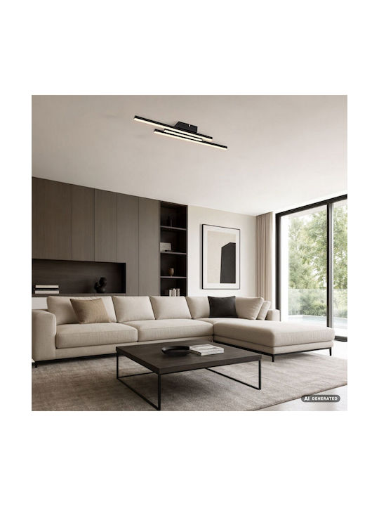 Rabalux Smart Deckenleuchte Schwarz mit Integrierter LED