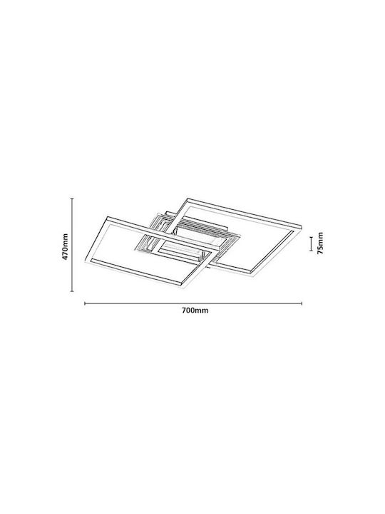 Rabalux Smart Deckenleuchte montieren 70cm Gold mit Integrierte LED Rabalux Smart Deckenleuchte montieren 70cm Gold mit Integrierte LED