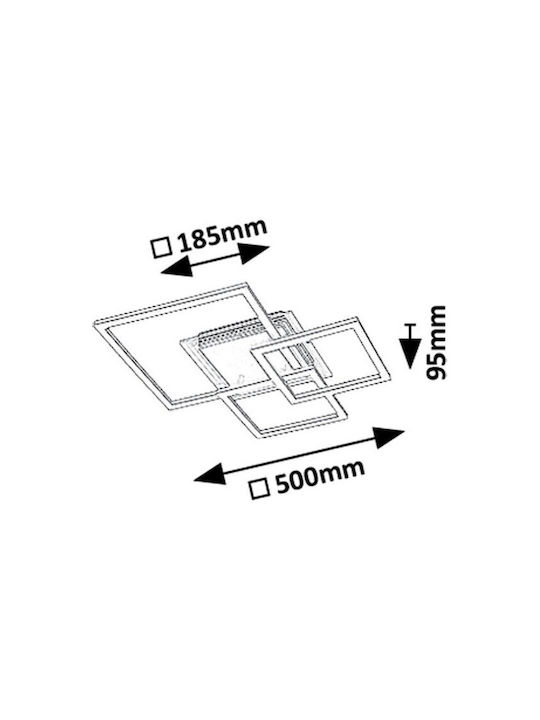 Rabalux Smart Deckenleuchte montieren 50cm Schwarz mit Integrierte LED Rabalux Smart Deckenleuchte montieren 50cm Schwarz mit Integrierte LED