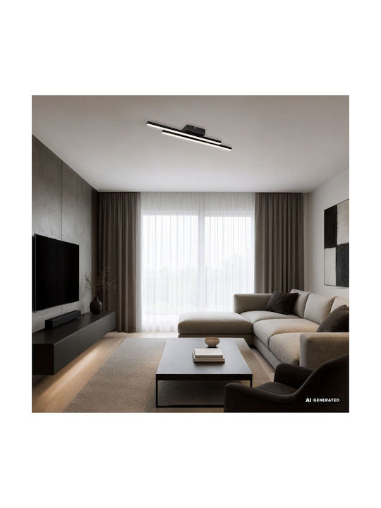 Rabalux Smart Deckenleuchte Schwarz mit Integrierter LED