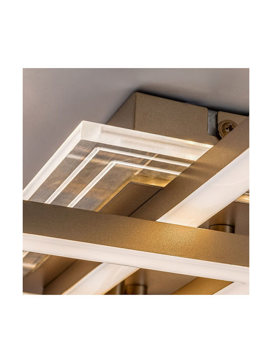 Rabalux Smart Deckenleuchte montieren 50cm Gold mit Integrierte LED