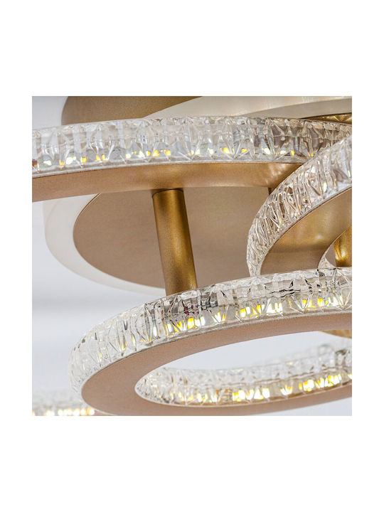 Rabalux Smart Deckenleuchte montieren 52cm Gold mit Integrierte LED und Fernbedienung