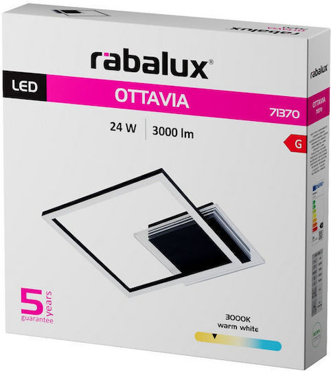 Rabalux Smart Deckenleuchte montieren 37.5cm Schwarz mit Integrierte LED