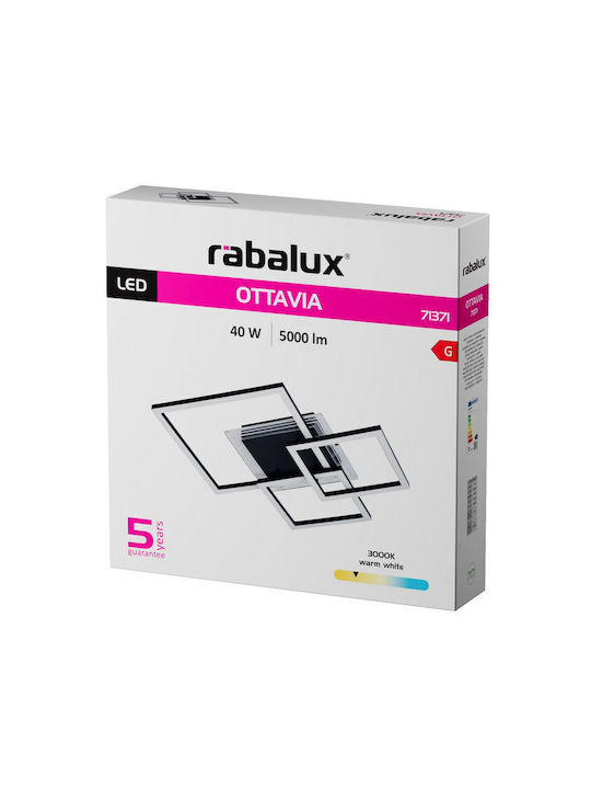 Rabalux Smart Deckenleuchte montieren 50cm Schwarz mit Integrierte LED