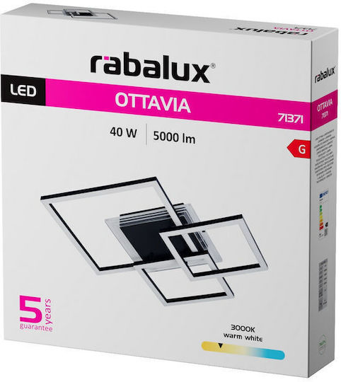 Rabalux Smart Luminiță De Tavan Montată 50cm Neagră Cu LED Integrat