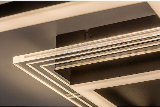 Rabalux Smart Mount Ceiling Light 70cm Black With Integrated LED