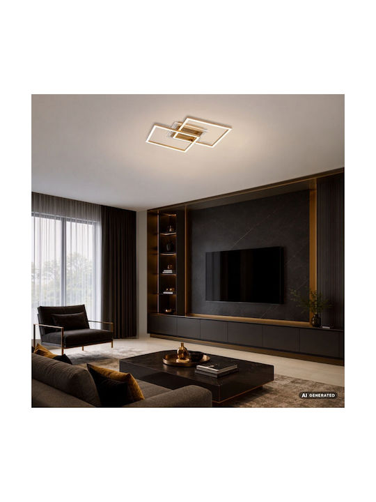 Rabalux Smart Deckenleuchte montieren 70cm Gold mit Integrierte LED