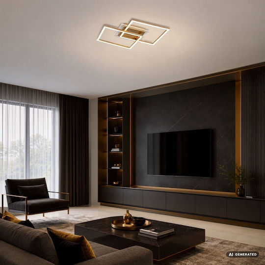 Rabalux Smart Deckenleuchte montieren 70cm Gold mit Integrierte LED