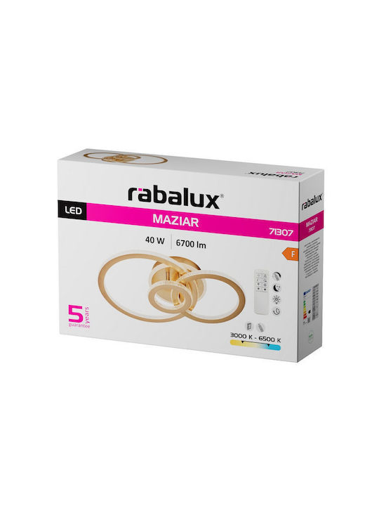 Rabalux Smart Deckenleuchte montieren 52cm Gold mit Integrierte LED und Fernbedienung