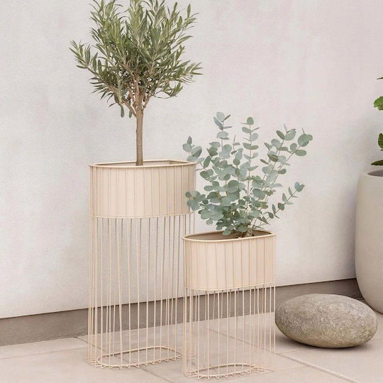 Home&Styling Collection Set 2 Metallische Pflanzgefäße Soft Form