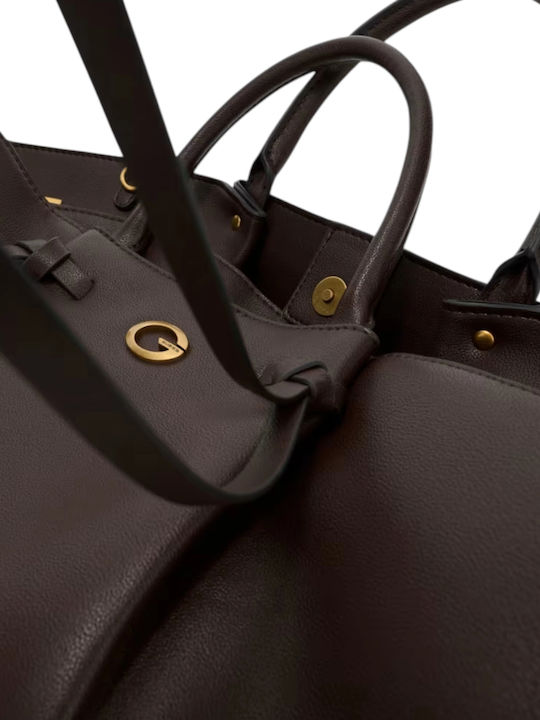 Allegra Knitted Set Women's Shoulder Bag / Handbag Dark Brown