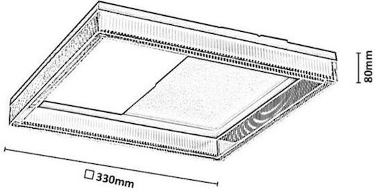 Rabalux Rabalux LED-Panels 18W Mit Warm Zu Kühlem Weiß 33x33cm