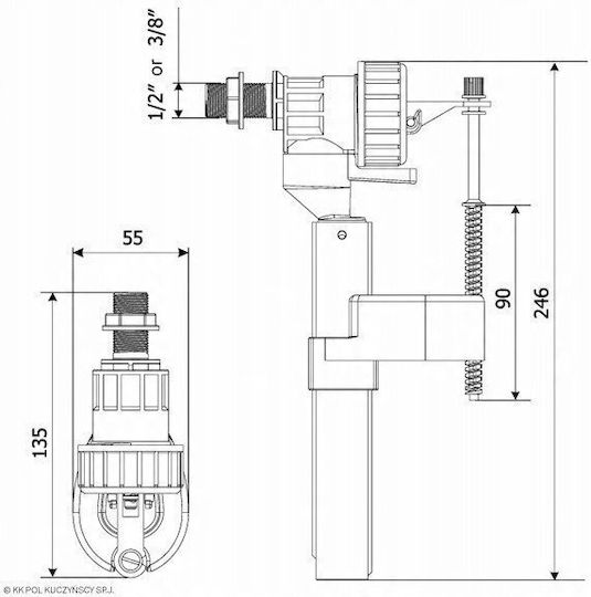 Kk-pol Filling Valve 1/2 Pp Zn2/105 Bag