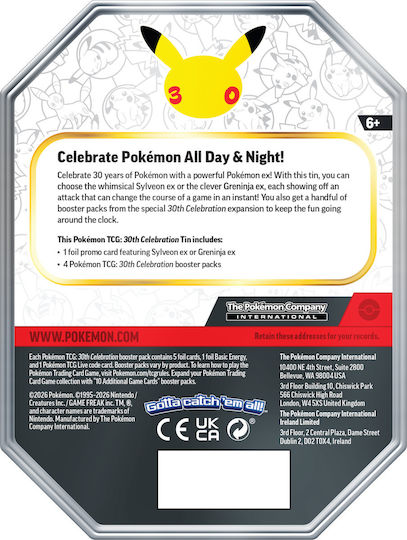 Pokemon Sylveon Ex 30th Celebration Tin