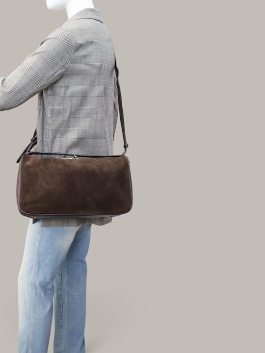 Leather Women's Shoulder Bag Suede Brown