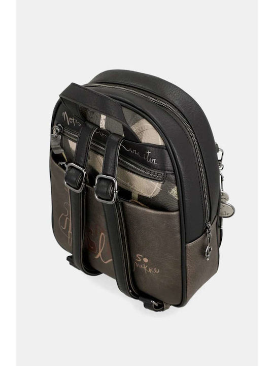 Damen Handtasche Rucksack Mehrfarbig