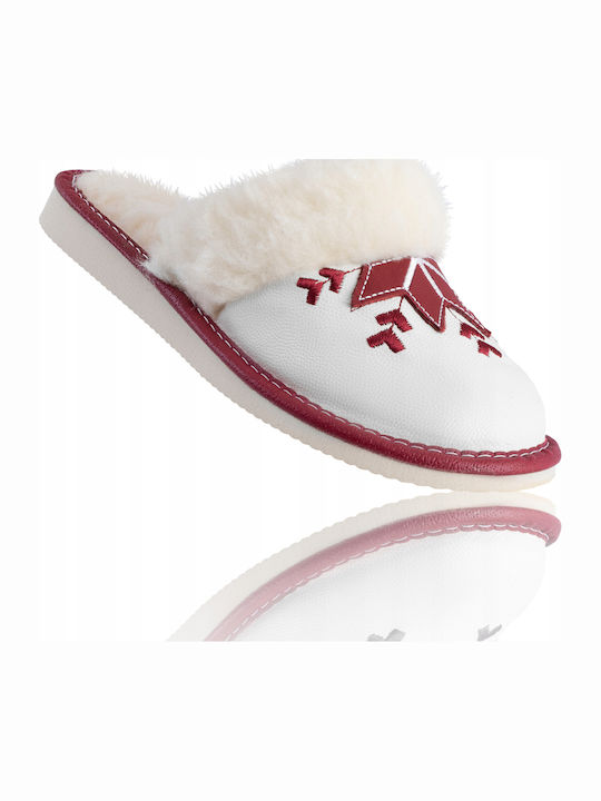 Leder Damen Hausschuhe Rote