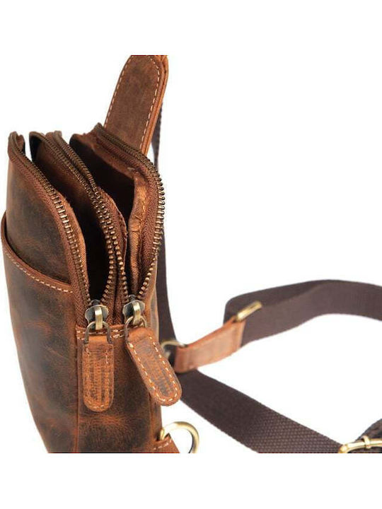 Leder Herren Schulter / Crossbody Braun Tasche