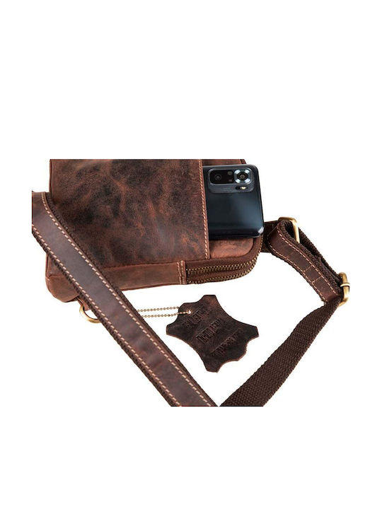 Leder Herren Schulter / Crossbody Braun Tasche