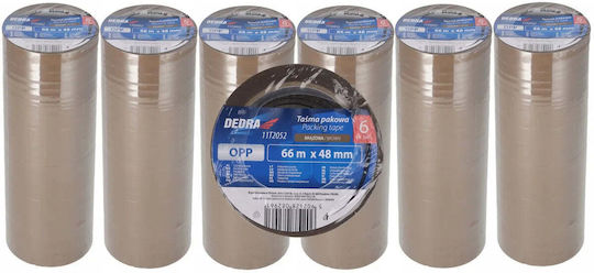Verpackungsfolie 48mm x 66m in Braune Farbe 6 Stück