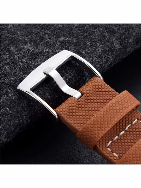 Leather Strap Light Blue 22mm