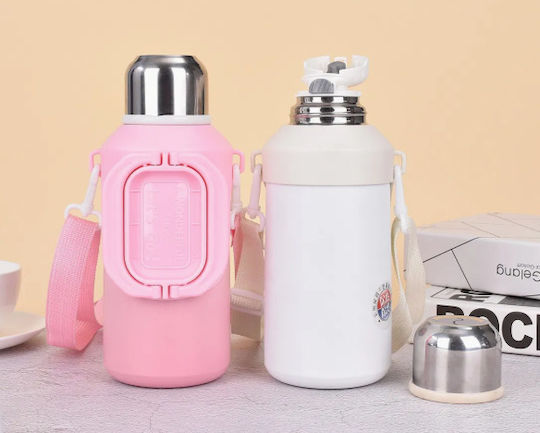 Portable Thermos Bottle Thermos Stainless Steel / Plastic 1 L Light Blue