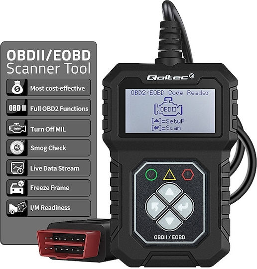 Qoltec Proline Obdii Eobd 8v-25v Διπλό Σύστημα Autodiagnose & OBD2-Scanner