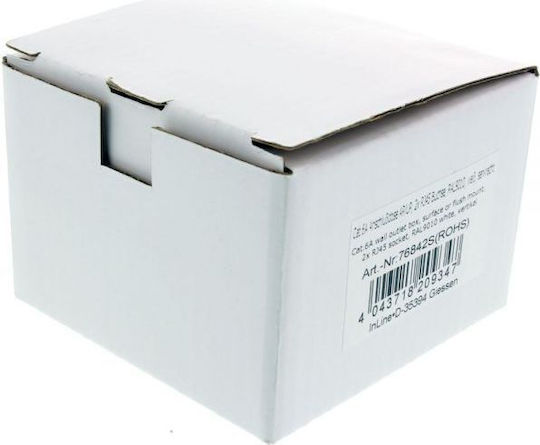 InLine Einzeln Außen-Netzwerksteckdose RJ45 Cat6a Weiß Farbe 76842S