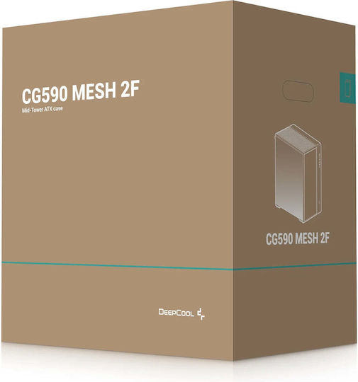 Deepcool CG590 MESH 2F Midi Tower Компютърна кутия Черна
