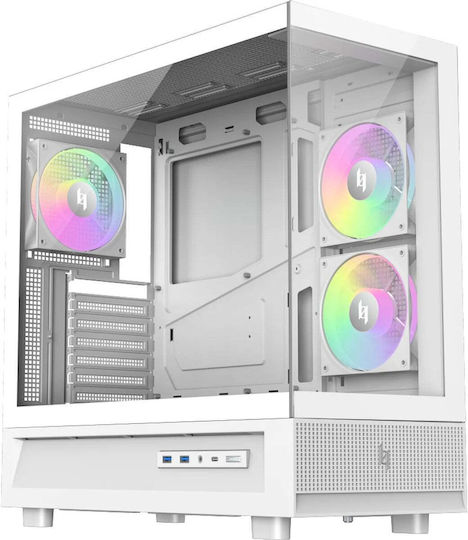 GameMax NEX C51 Computergehäuse mit Seitenfenster Weiß