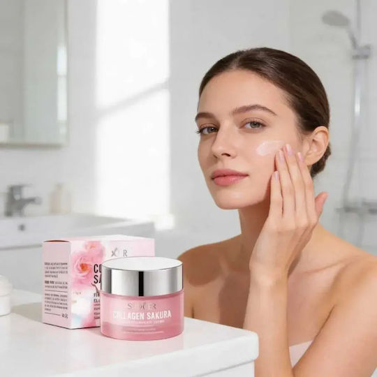 Sadoer Collagen Sakura Fermitate Elasticitate Light Cremă de Față pentru Hidratare și Strălucire 50gr
