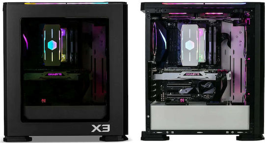 Zalman X3 TG RGB Gaming Midi-Turm Computergehäuse mit Seitenfenster Schwarz