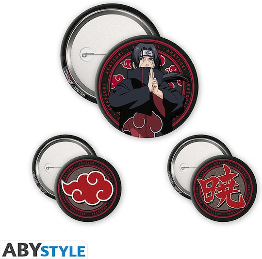 Abzeichen 3 Stück Naruto Shippuden Abzeichen Pack Itachi + & Akatsuki
