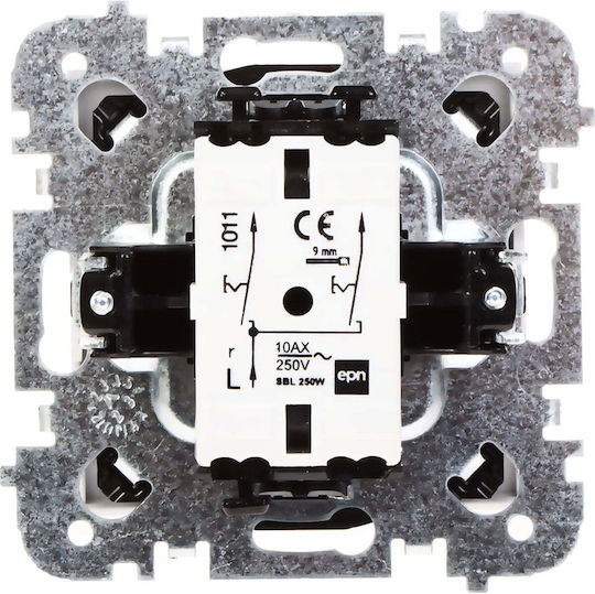 Elektro Plast Mechanism For Wall Push Button Switch In White Colour 4111-10