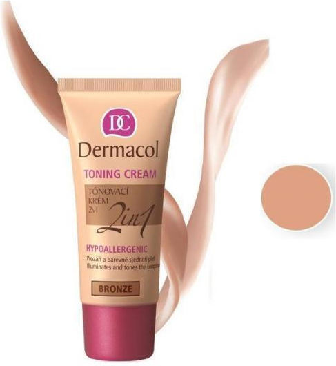 Dermacol Toning 2in1 Bronze Light Cream Face Day Tinted 30ml