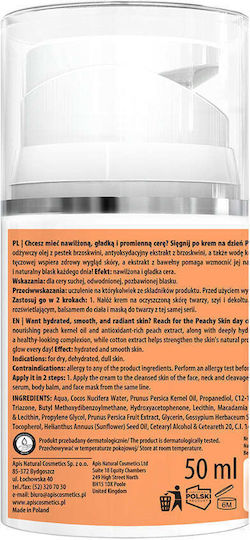 Apis Natural Cosmetics Peachy Skin Cremă de Față de Zi cu SPF20 pentru Hidratare, Reconstrucție și Strălucire cu Acid Hialuronic 50ml